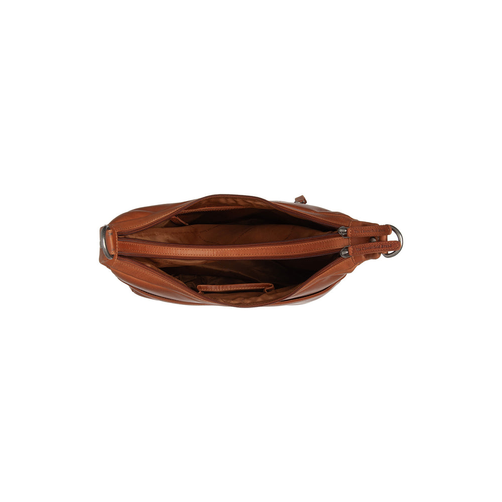Sac Porté Épaule en Cuir Cognac Olvia