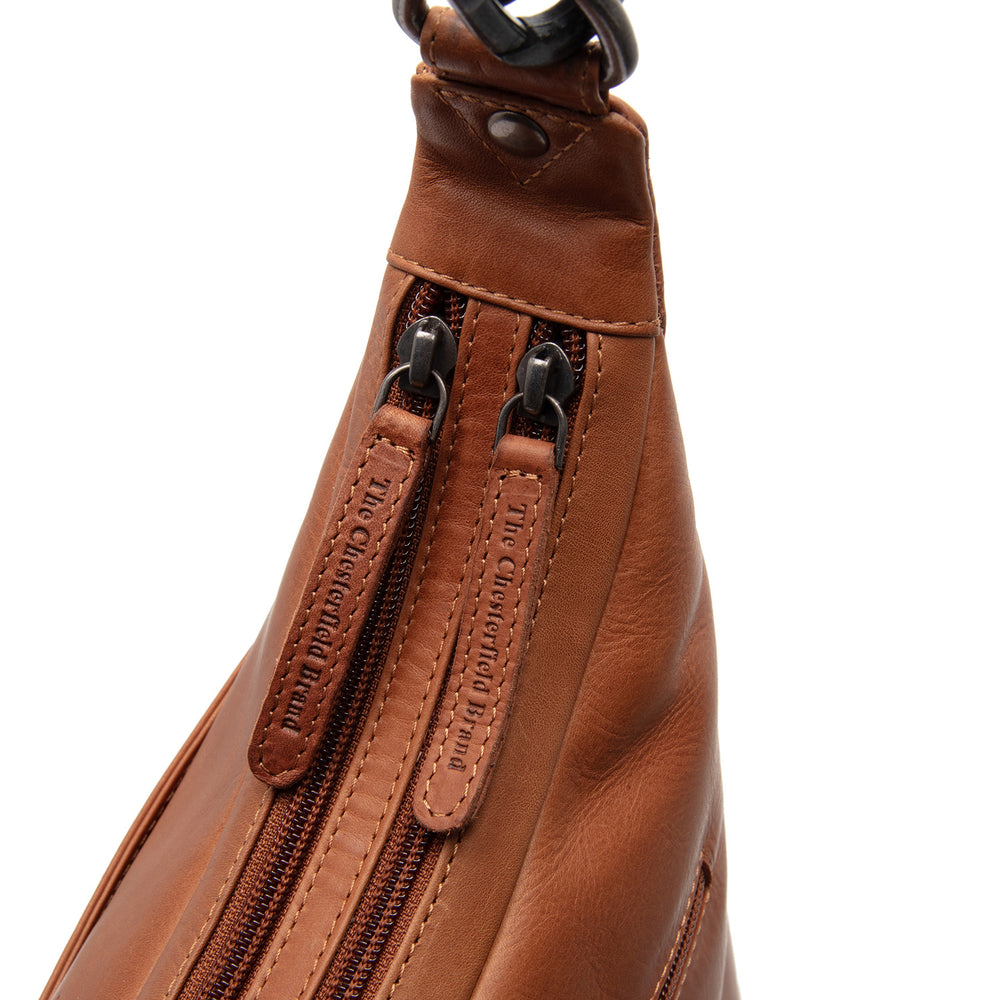 Sac Porté Épaule en Cuir Cognac Olvia