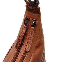 Leather Shoulder Bag Cognac Olvia