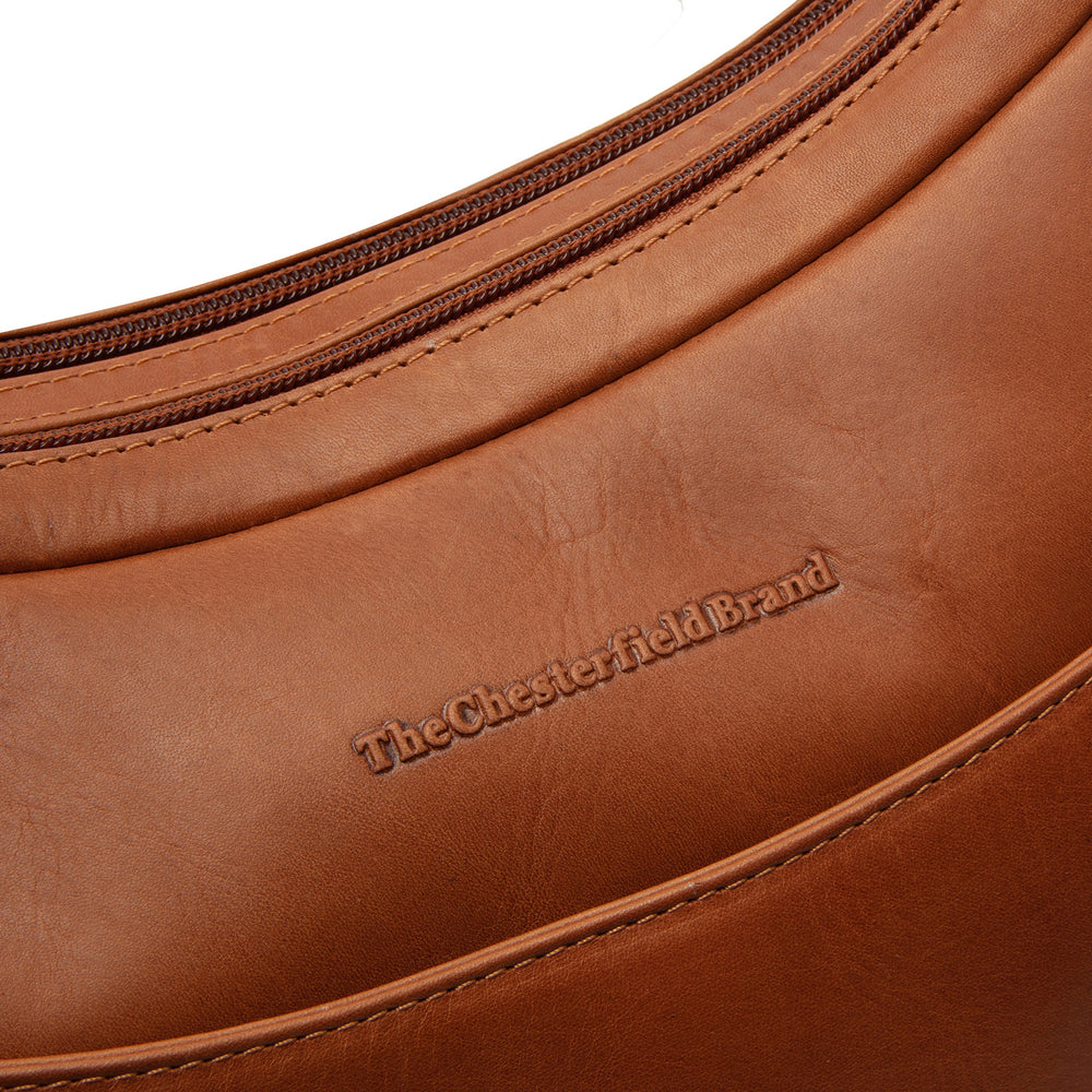 Sac Porté Épaule en Cuir Cognac Olvia
