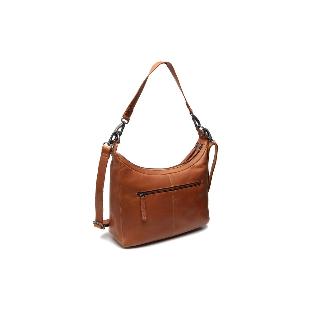 Sac Porté Épaule en Cuir Cognac Olvia