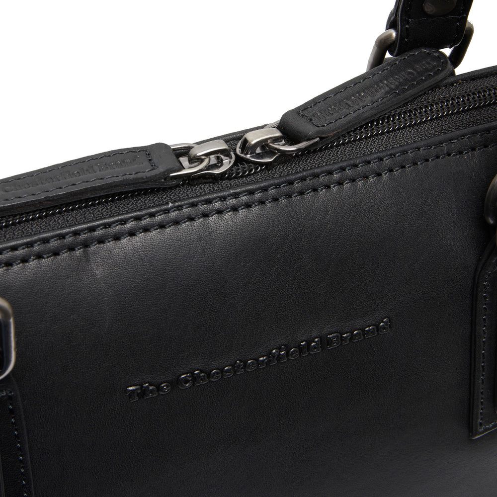 Leather Shoulder Bag Black Viamonte