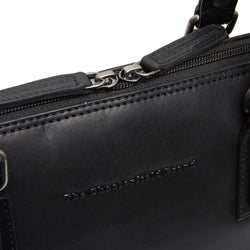 Leather Shoulder Bag Black Viamonte