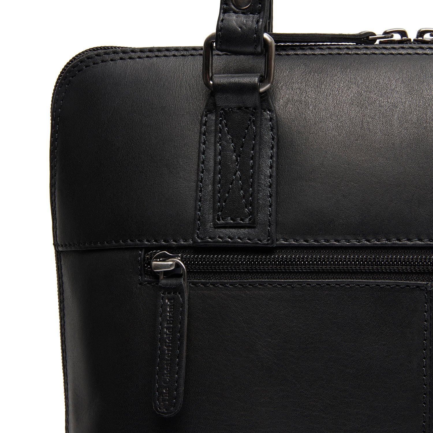 Leather Shoulder Bag Black Viamonte