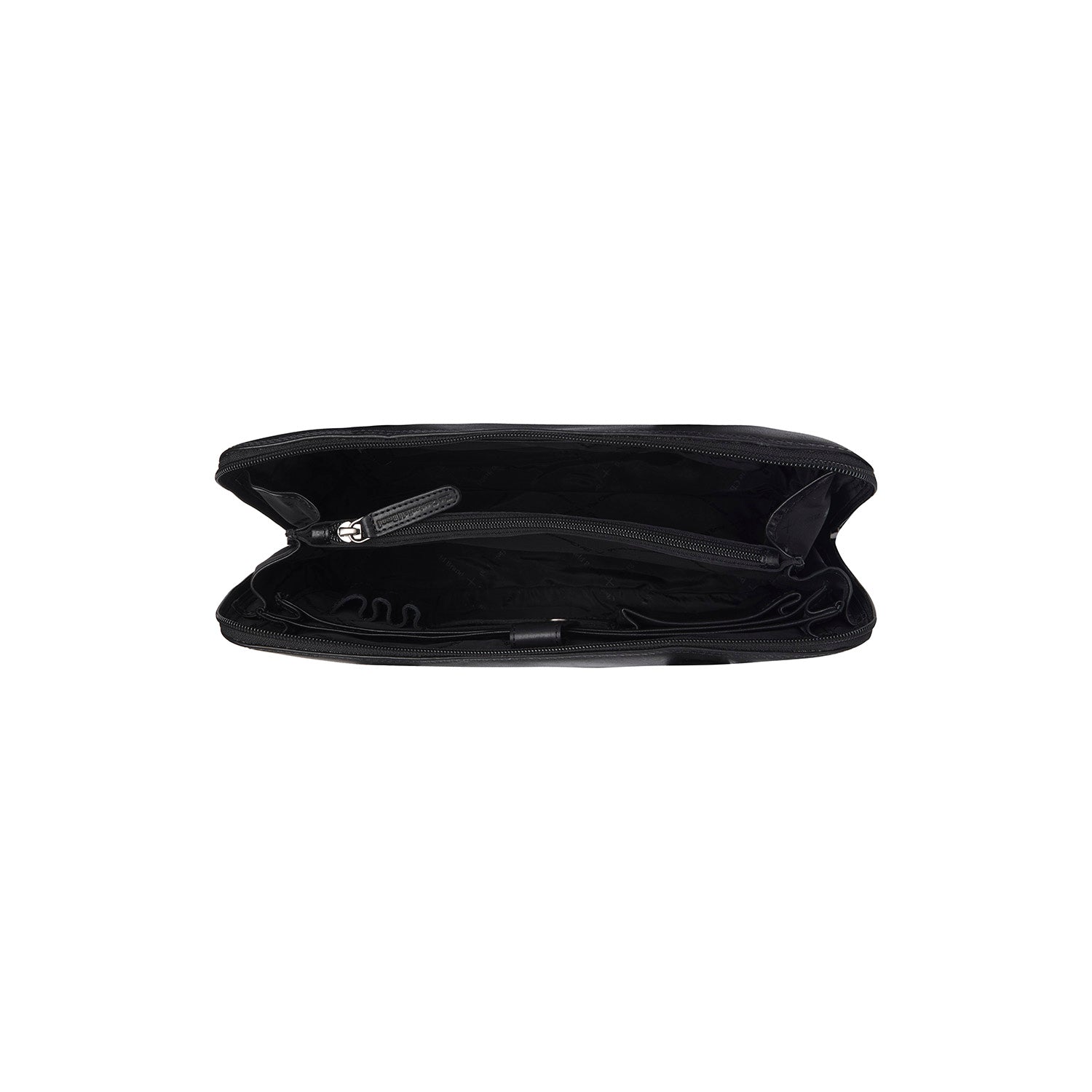 Leather Shoulder Bag Black Viamonte