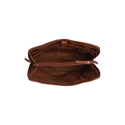 Leather Shoulder Bag Cognac Viamonte