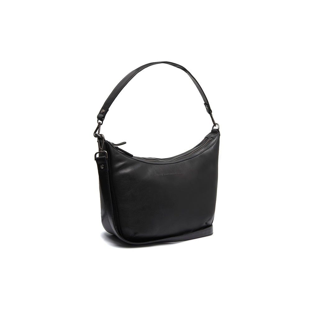 Leather Shoulder Bag Black Moneva