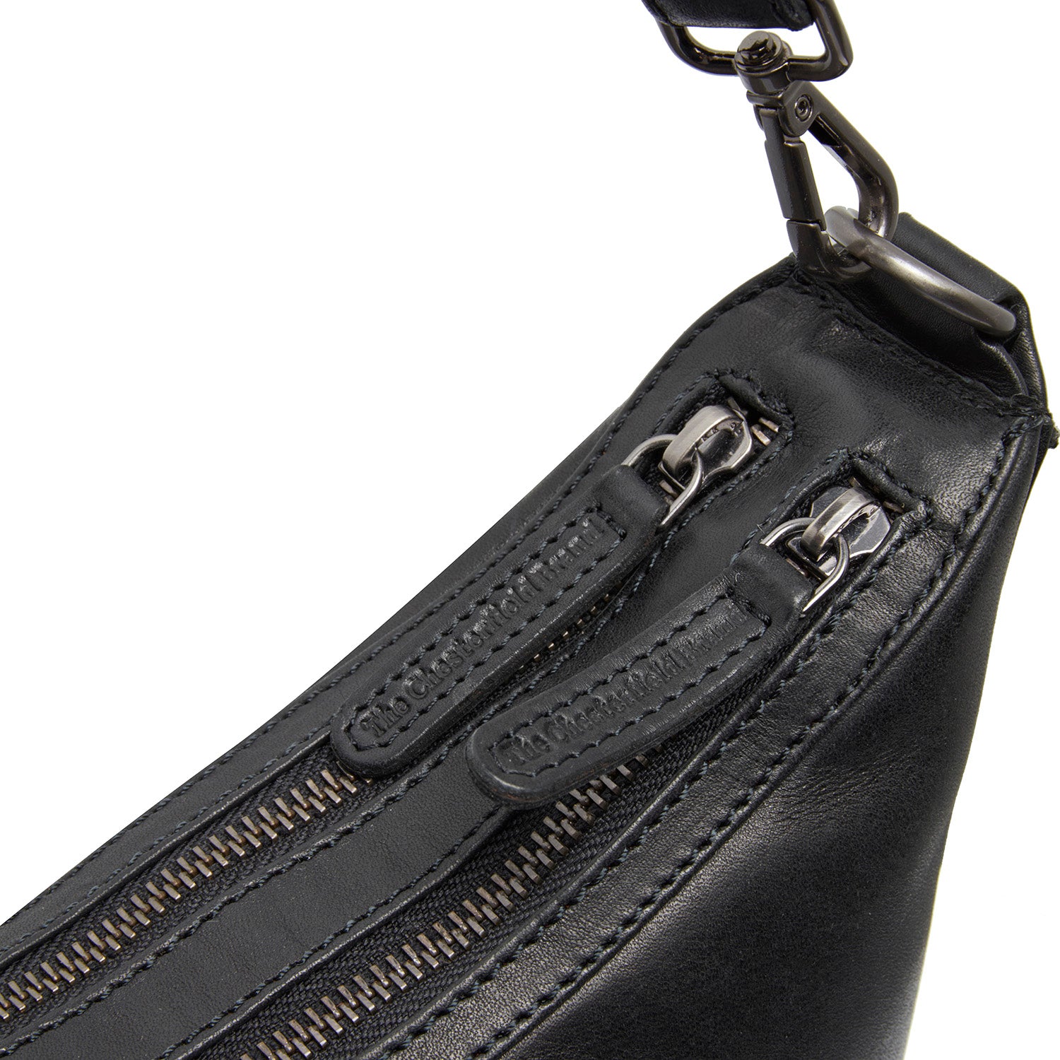 Leather Shoulder Bag Black Moneva