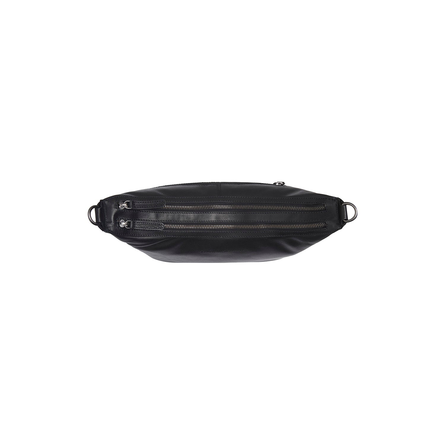 Leather Shoulder Bag Black Moneva