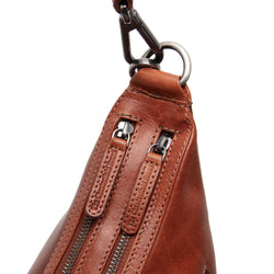 Leather Shoulder Bag Cognac Moneva