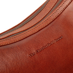 Leather Shoulder Bag Cognac Moneva