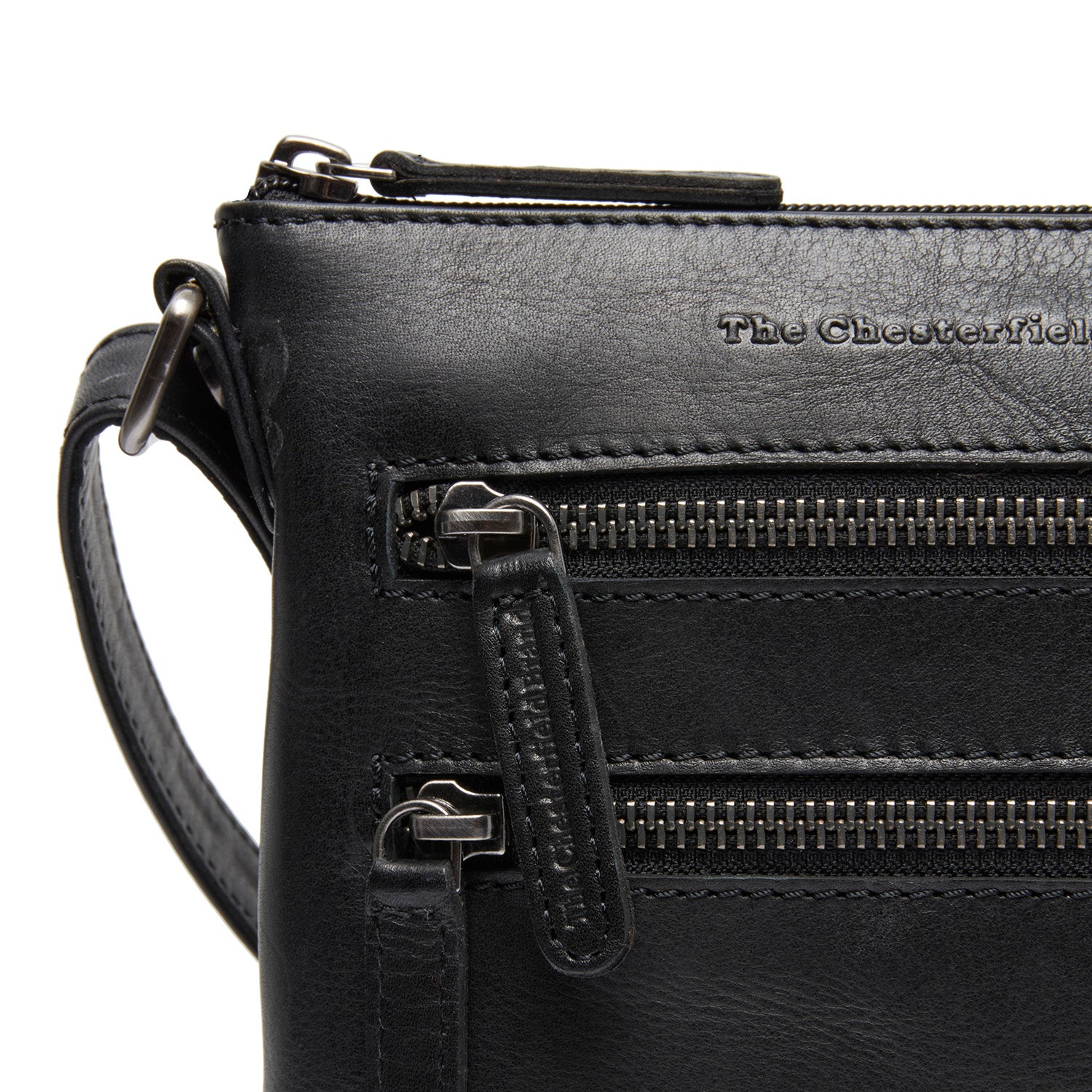 Leather Shoulder Bag Black Siena