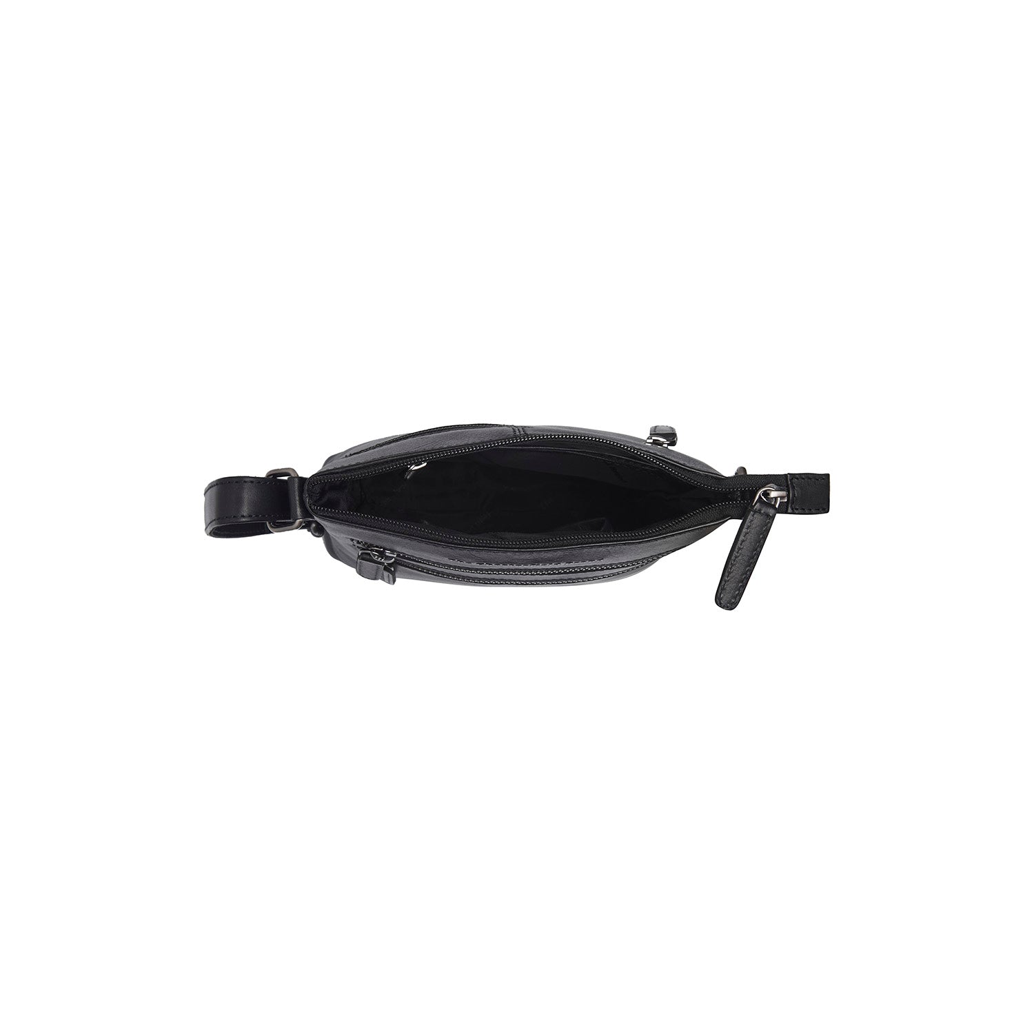 Leather Shoulder Bag Black Siena