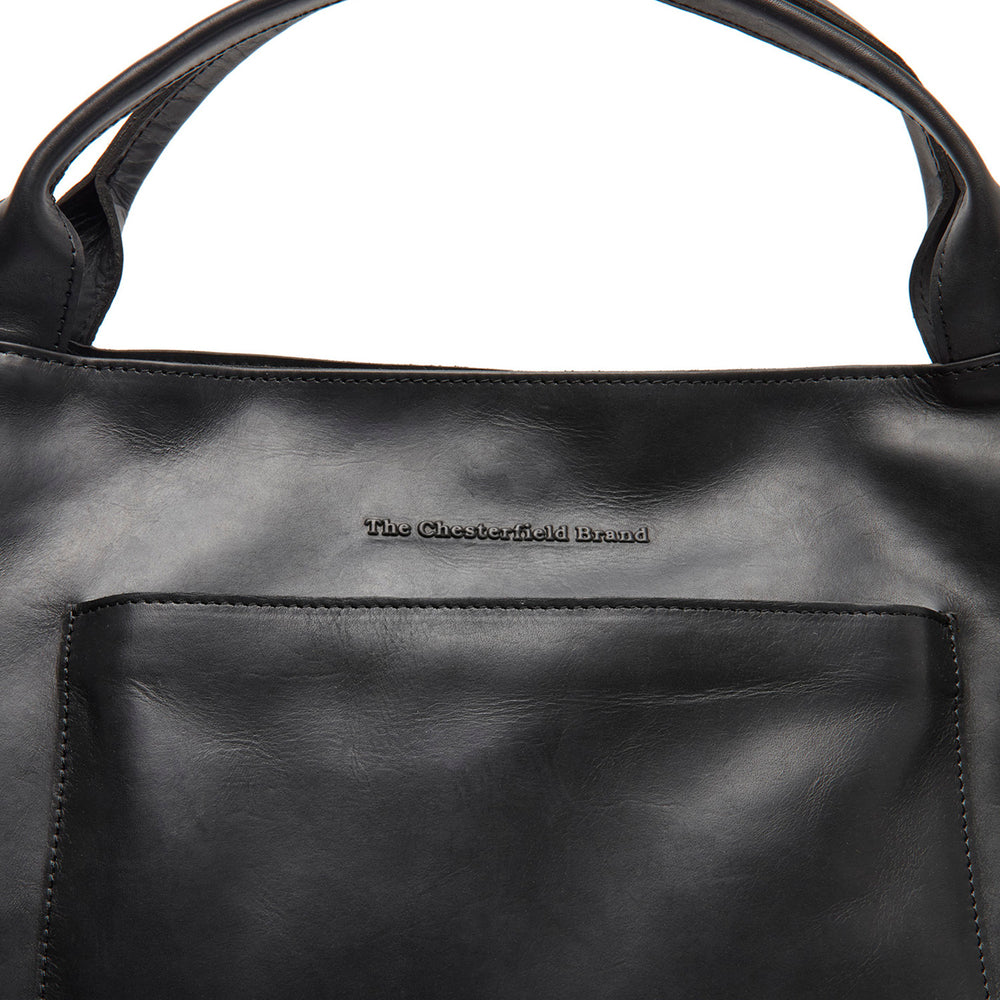 Sac à Main en Cuir Noir Fioline