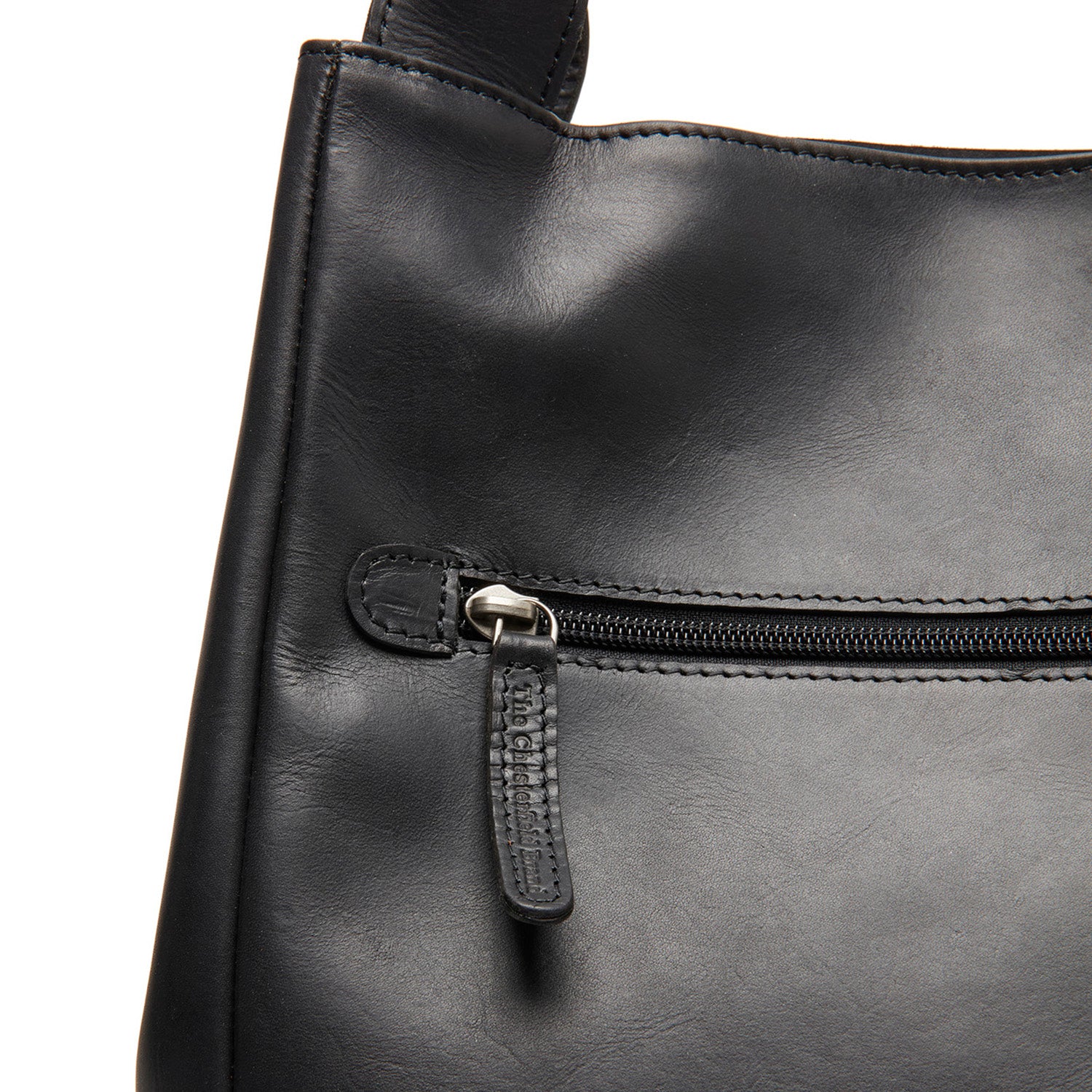 Leather Shoulder Bag Black Fioline
