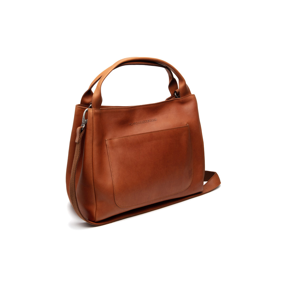 Leder Handtasche Cognac Fioline