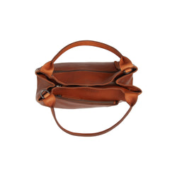 Leather Shoulder Bag Cognac Fioline