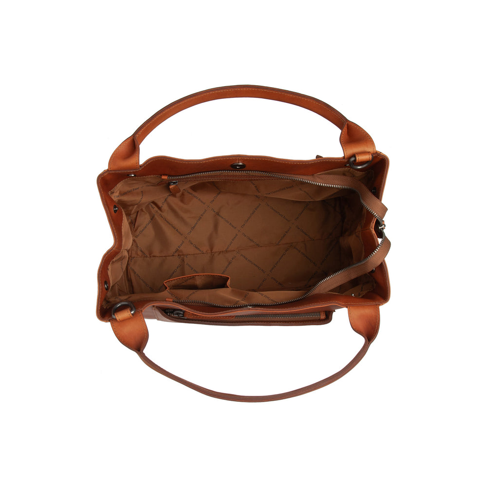 Leder Handtasche Cognac Fioline