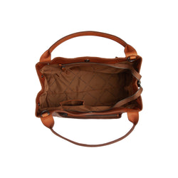 Leather Shoulder Bag Cognac Fioline