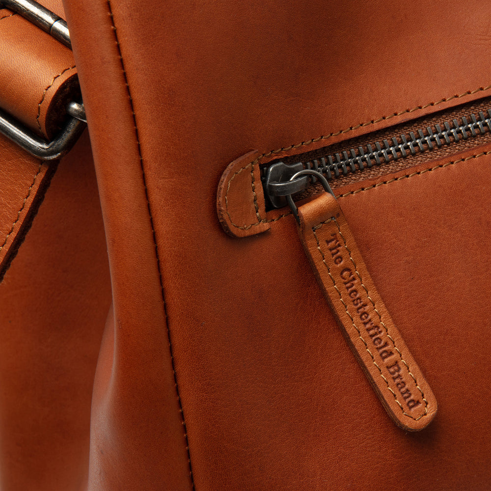 Leder Handtasche Cognac Fioline