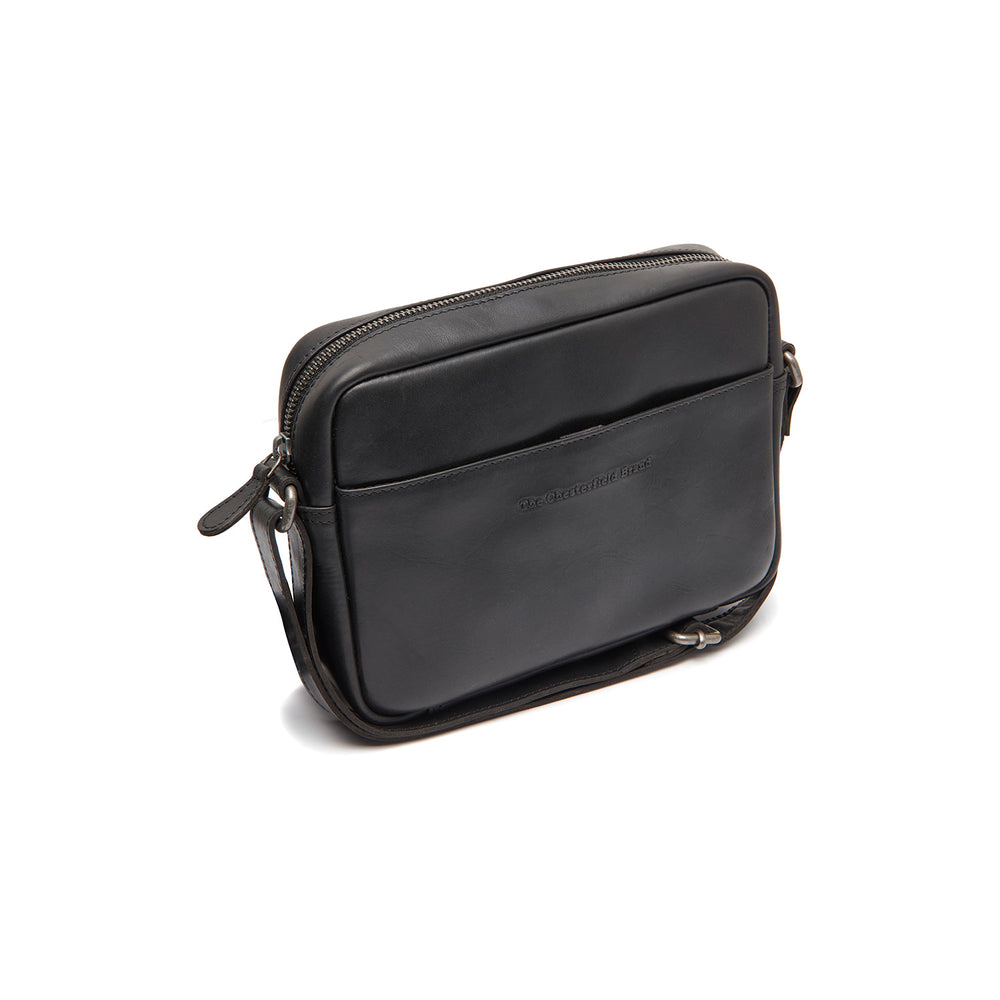 Leder Umhängetasche Schwarz Westmere