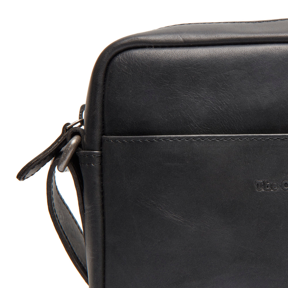 Leder Umhängetasche Schwarz Westmere