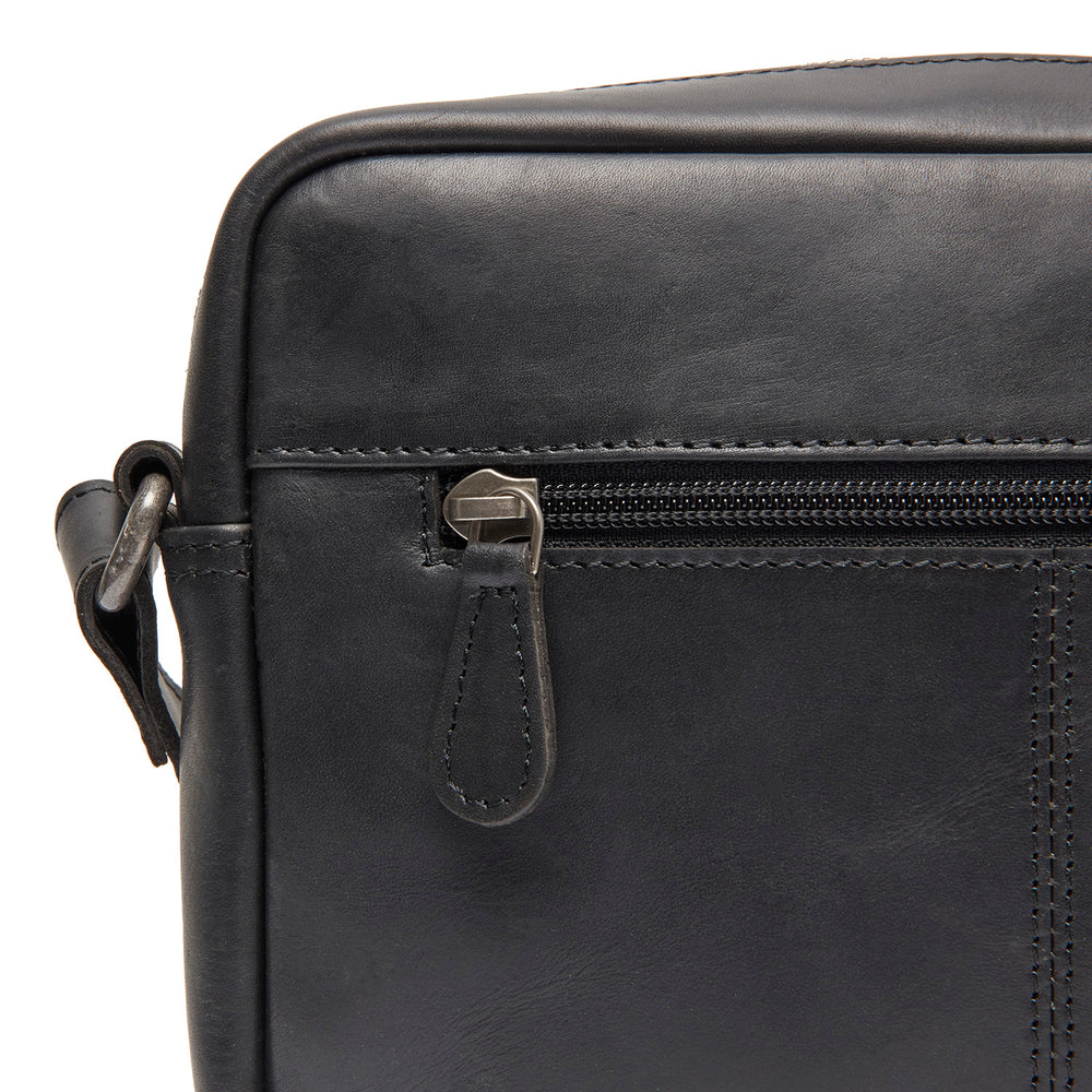 Leder Umhängetasche Schwarz Westmere