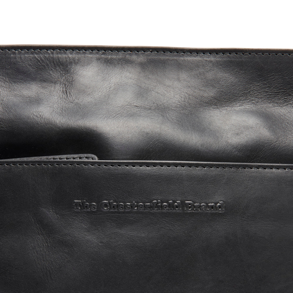 Sac Bandoulière en Cuir Noir Lunton
