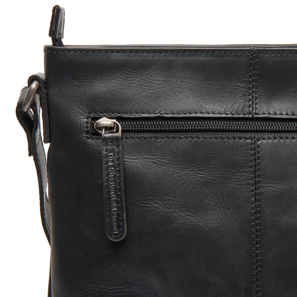 Sac Bandoulière en Cuir Noir Lunton