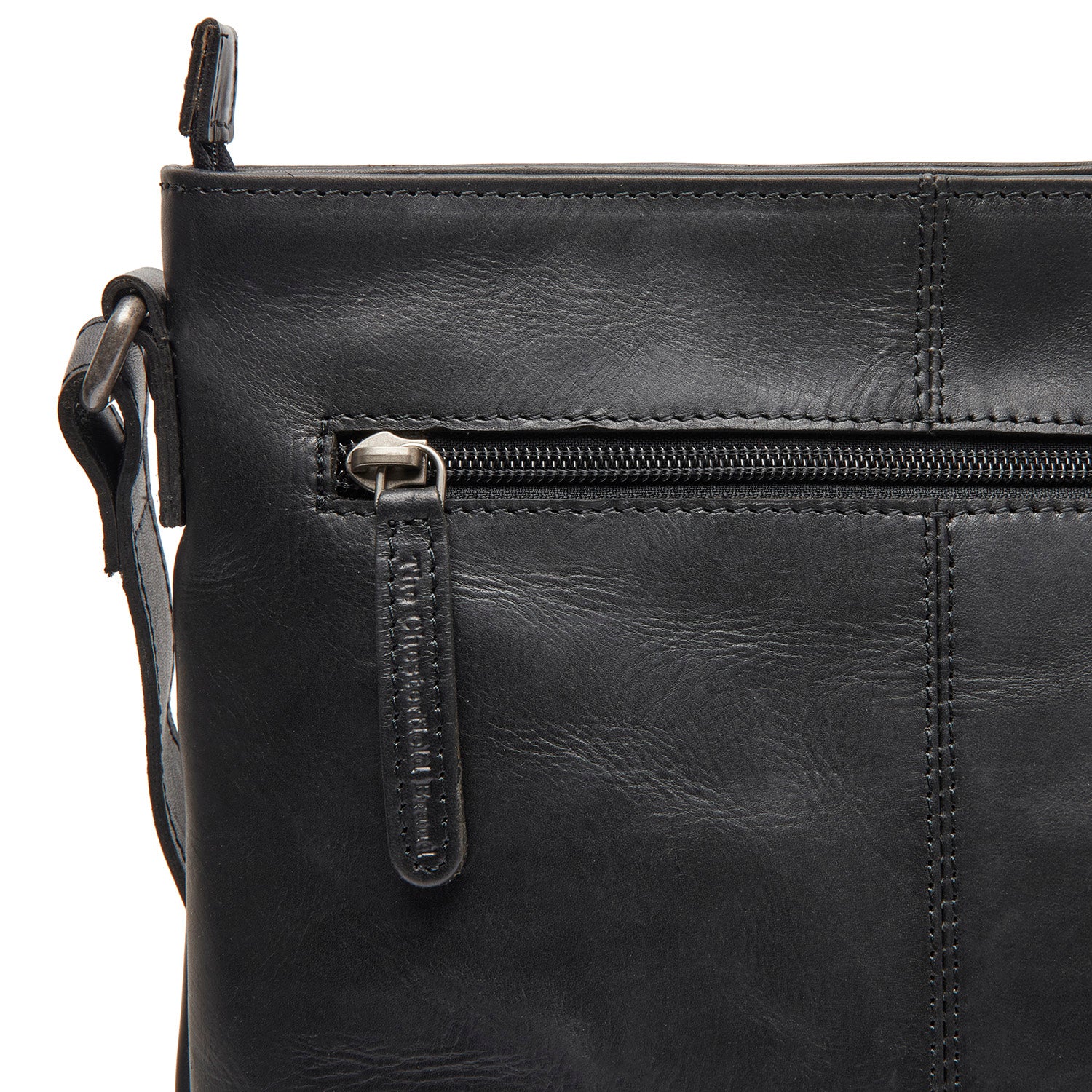 Leather Shoulder Bag Black Lunton