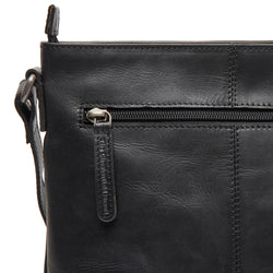 Leather Shoulder Bag Black Lunton