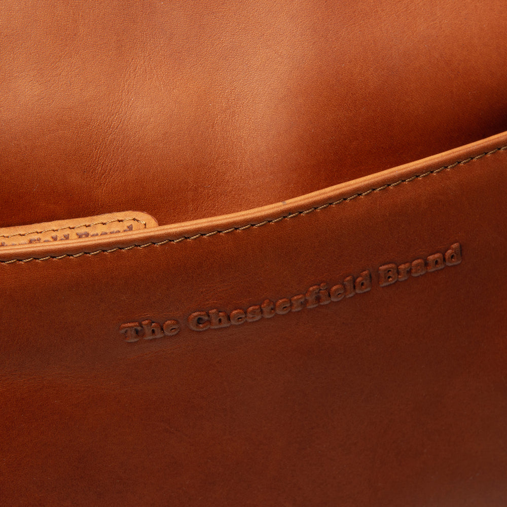 Sac Bandoulière en Cuir Cognac Lunton