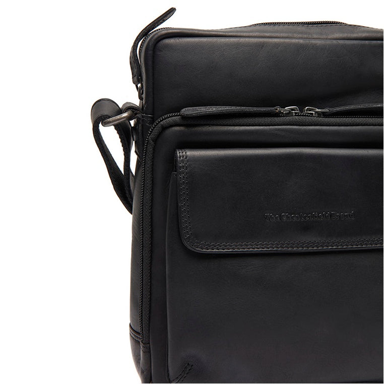 Sac Bandoulière en Cuir Noir Montira