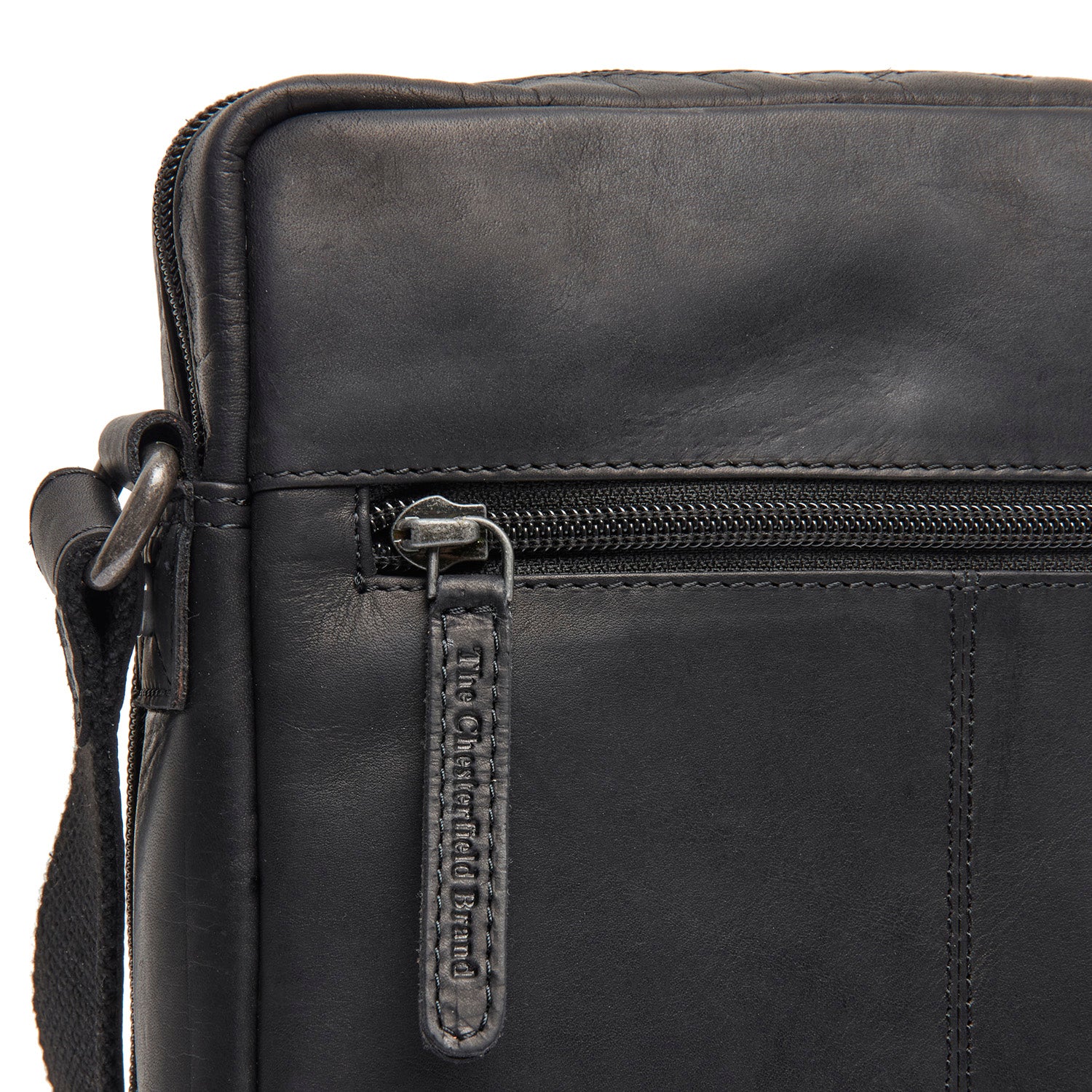 Sac Bandoulière en Cuir Noir Montira