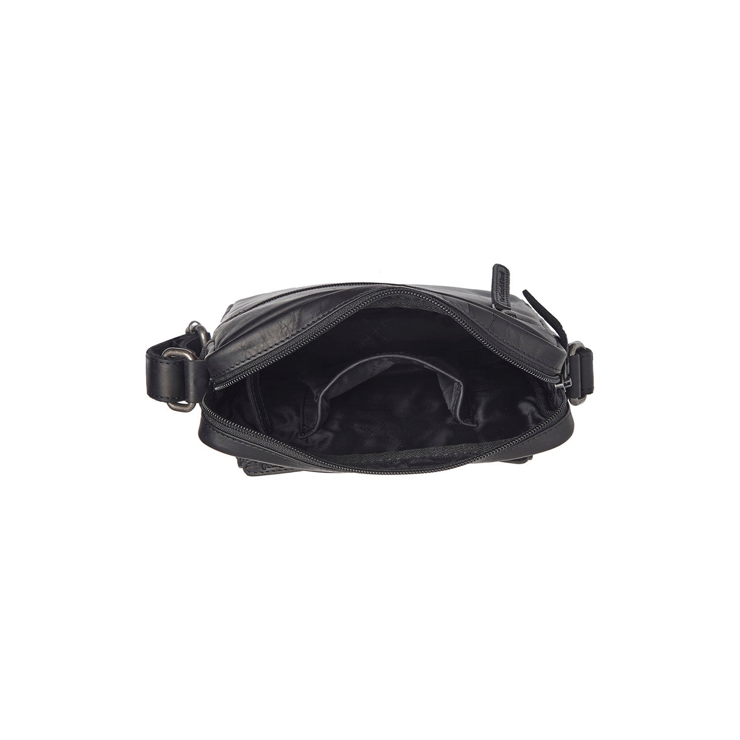 Sac Bandoulière en Cuir Noir Montira