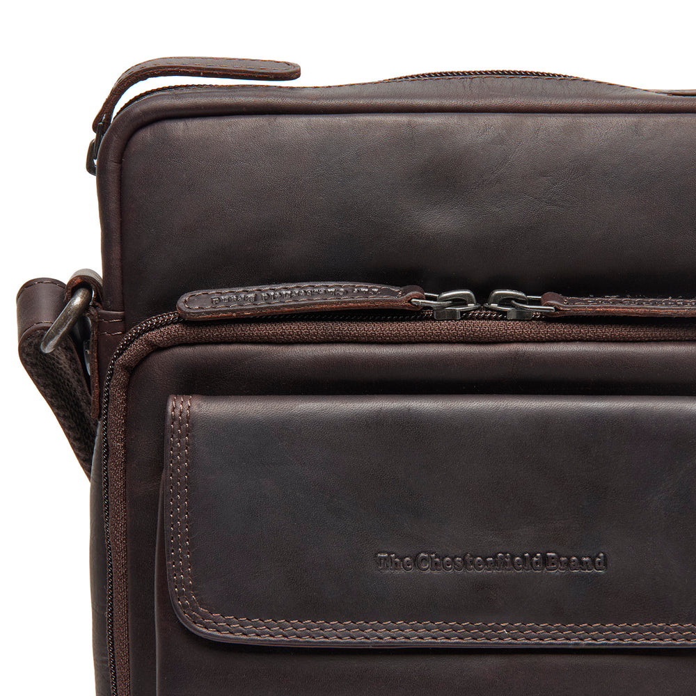 Sac Bandoulière en Cuir Marron Montira