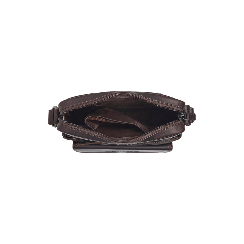 Sac Bandoulière en Cuir Marron Montira