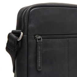 Leather Shoulder Bag Black Anzora