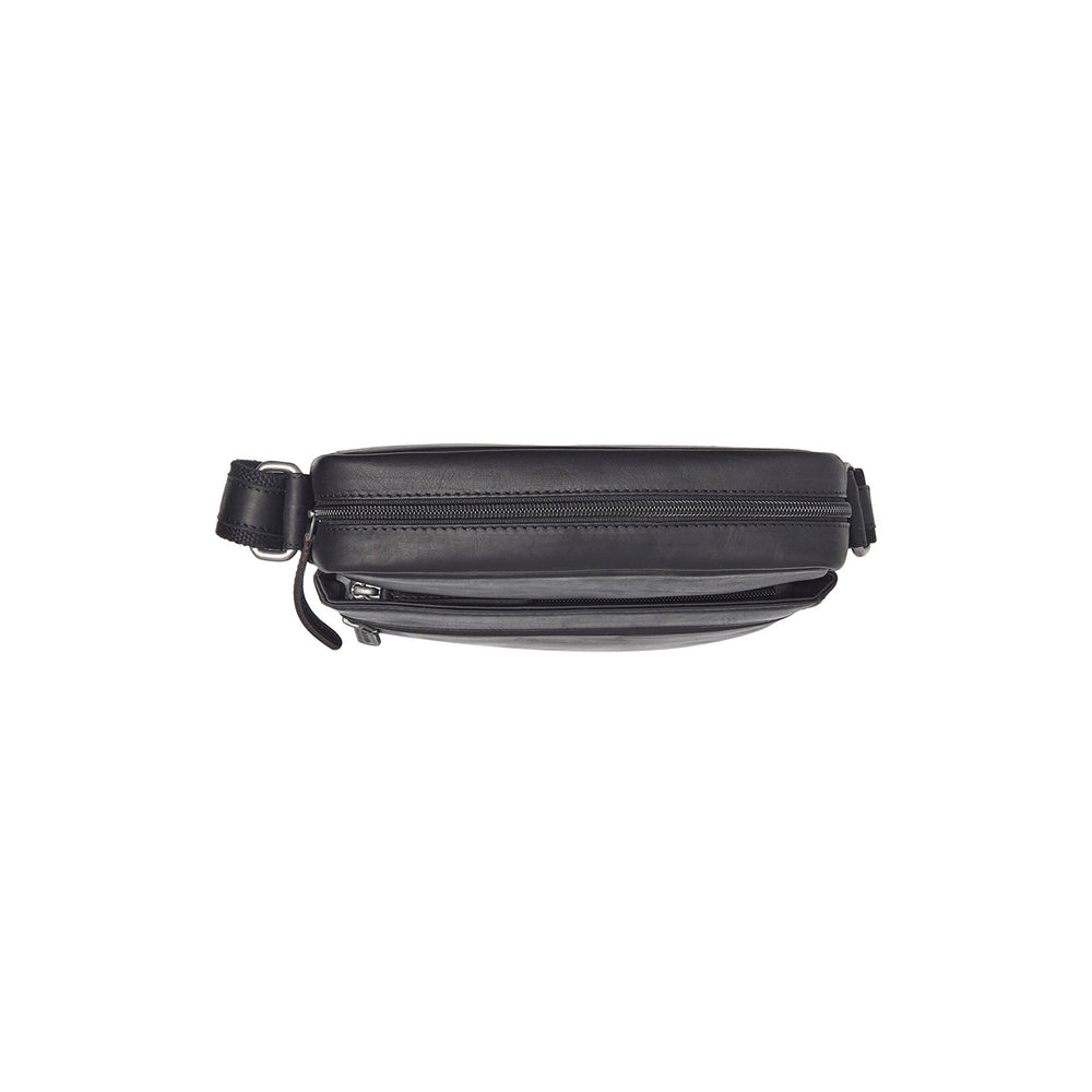 Sac Bandoulière en Cuir Noir Anzora