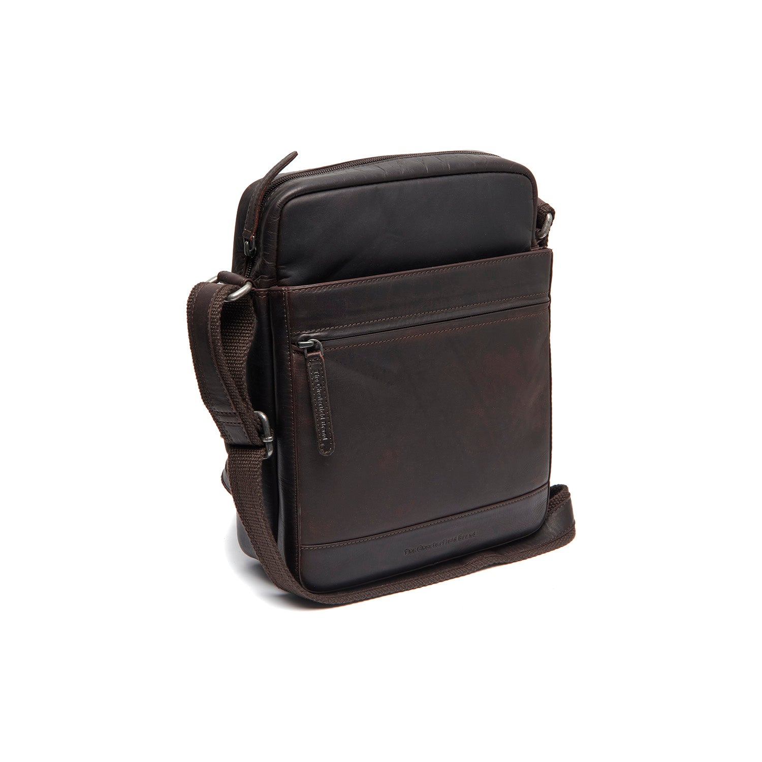 Sac Bandoulière en Cuir Marron Anzora