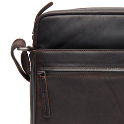 Leather Shoulder Bag Brown Anzora