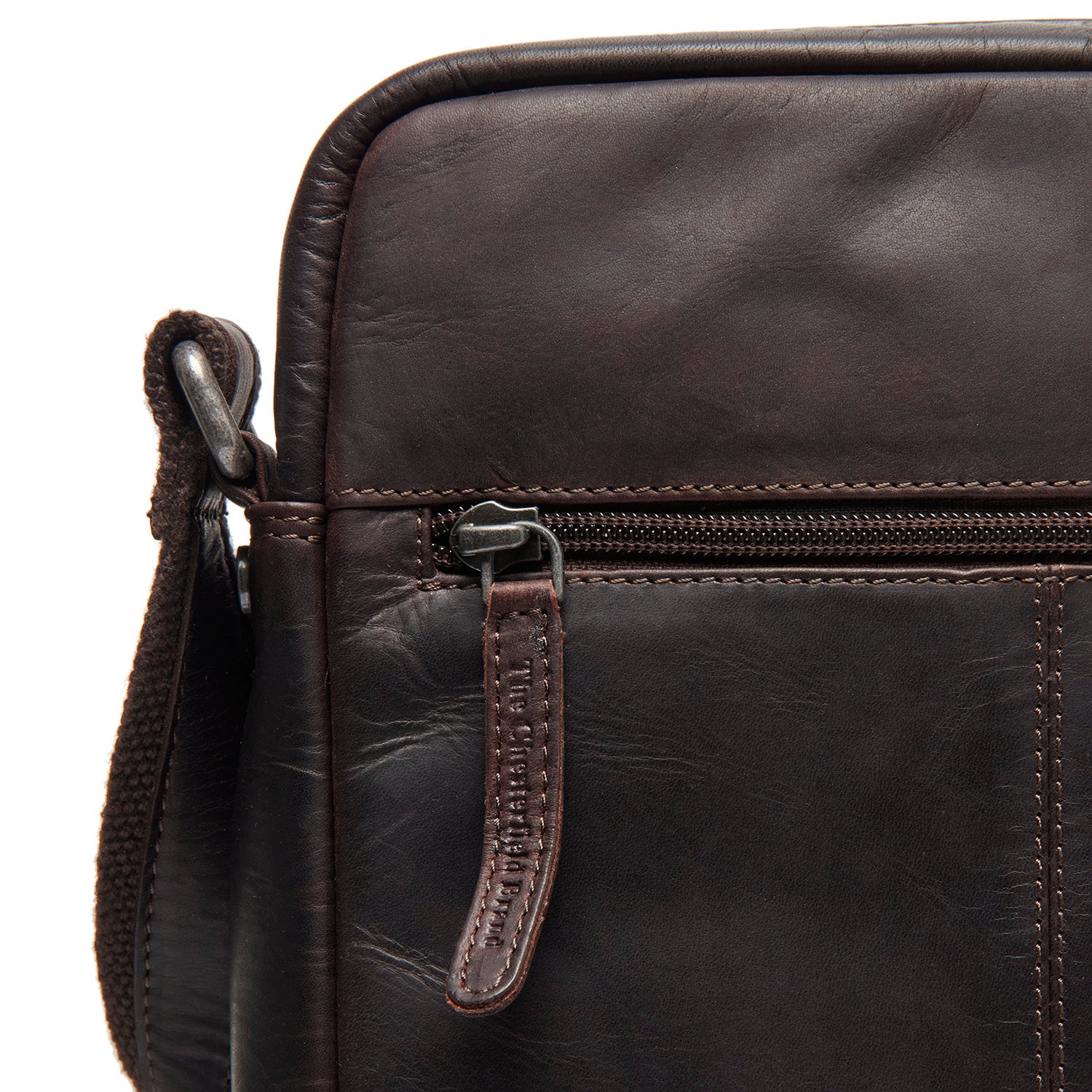 Sac Bandoulière en Cuir Marron Anzora