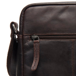 Leather Shoulder Bag Brown Anzora