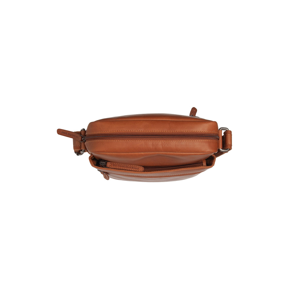 Leder Umhängetasche Cognac Anzora
