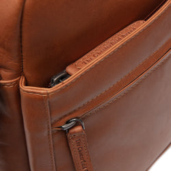 Leather Shoulder Bag Cognac Anzora