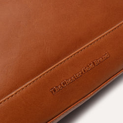 Leather Shoulder Bag Cognac Anzora