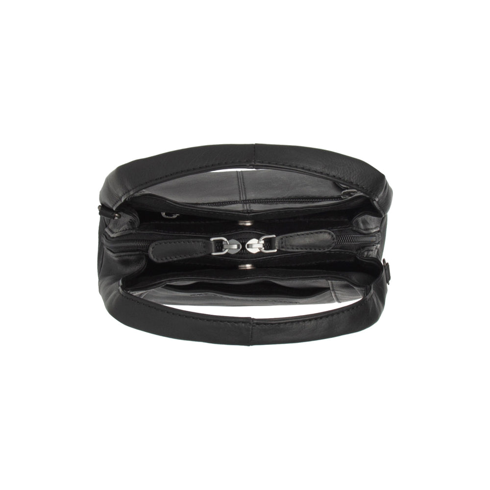 Sac à Main en Cuir Noir Lunera