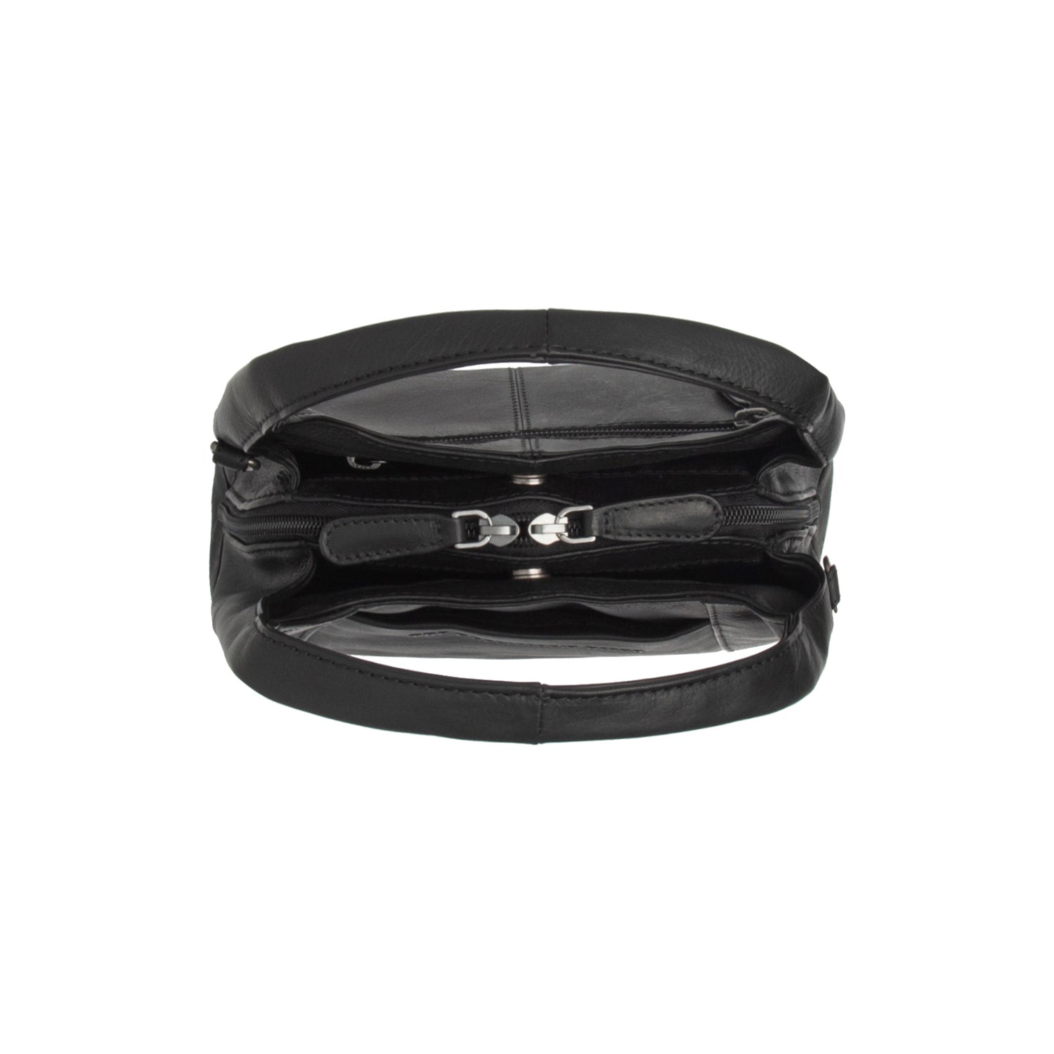 Leather Shoulder Bag Black Lunera