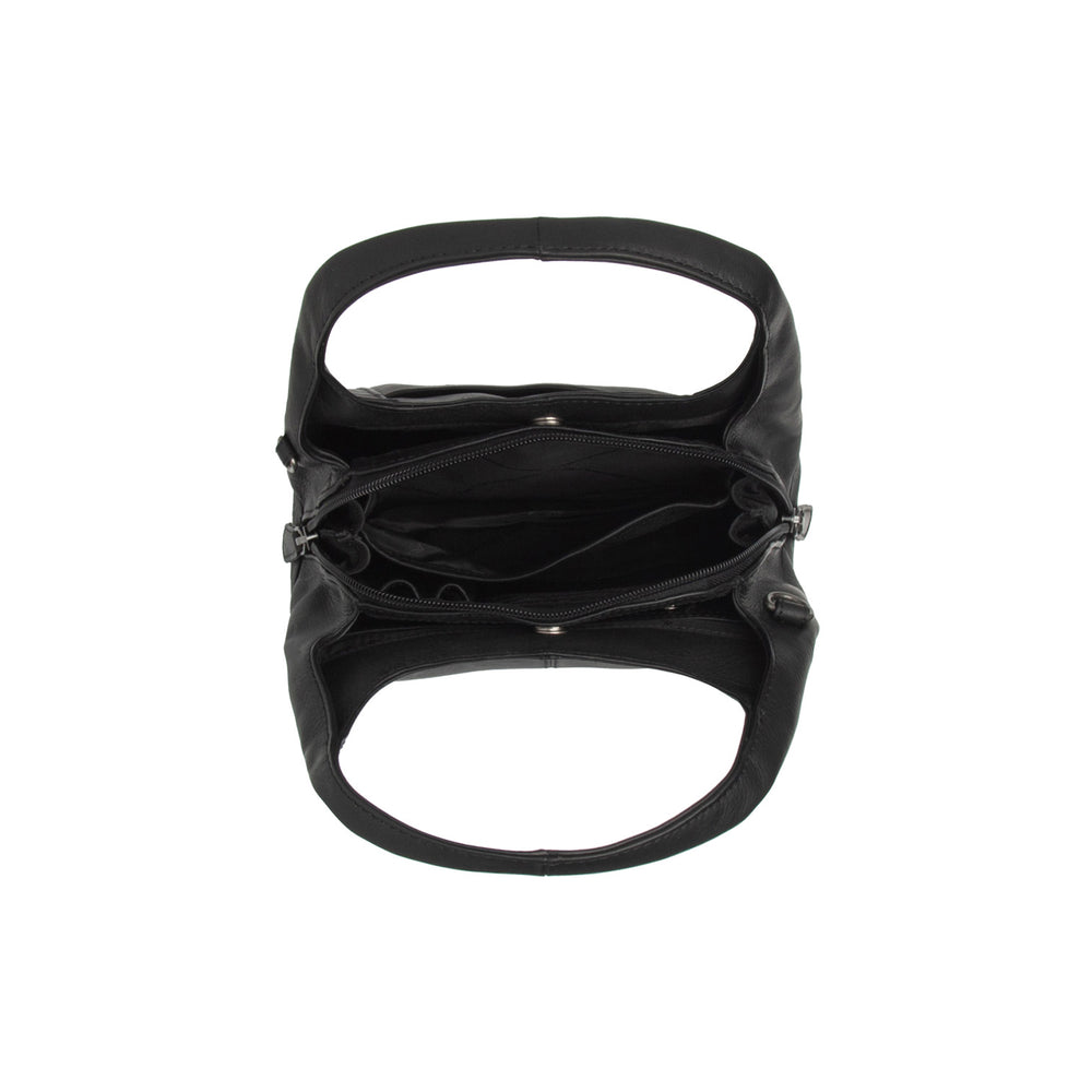 Sac à Main en Cuir Noir Lunera