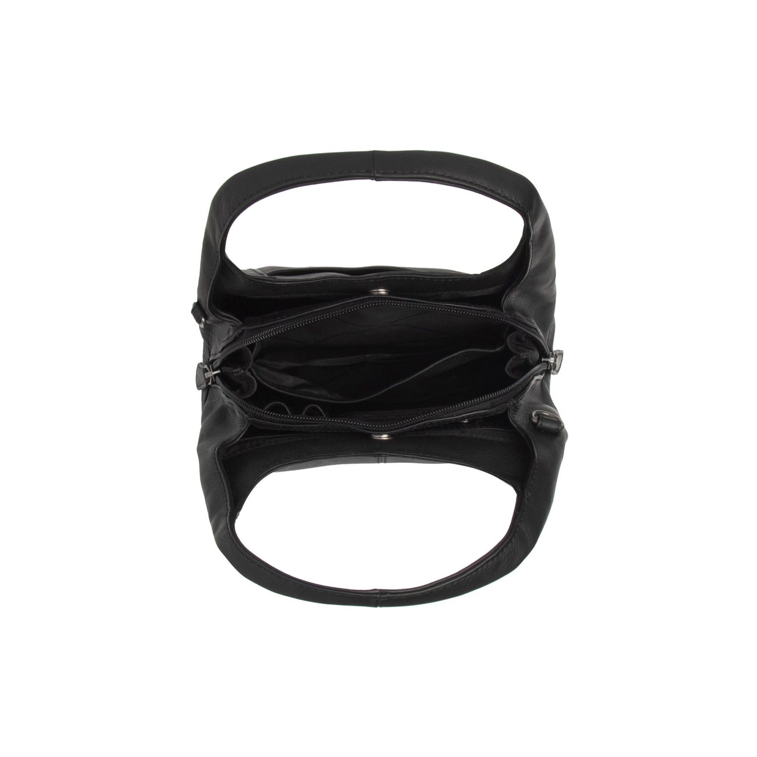 Leather Shoulder Bag Black Lunera